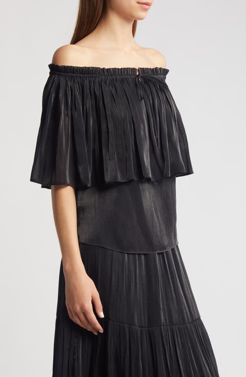 Shop Kobi Halperin Mads Off The Shoulder Top In Black