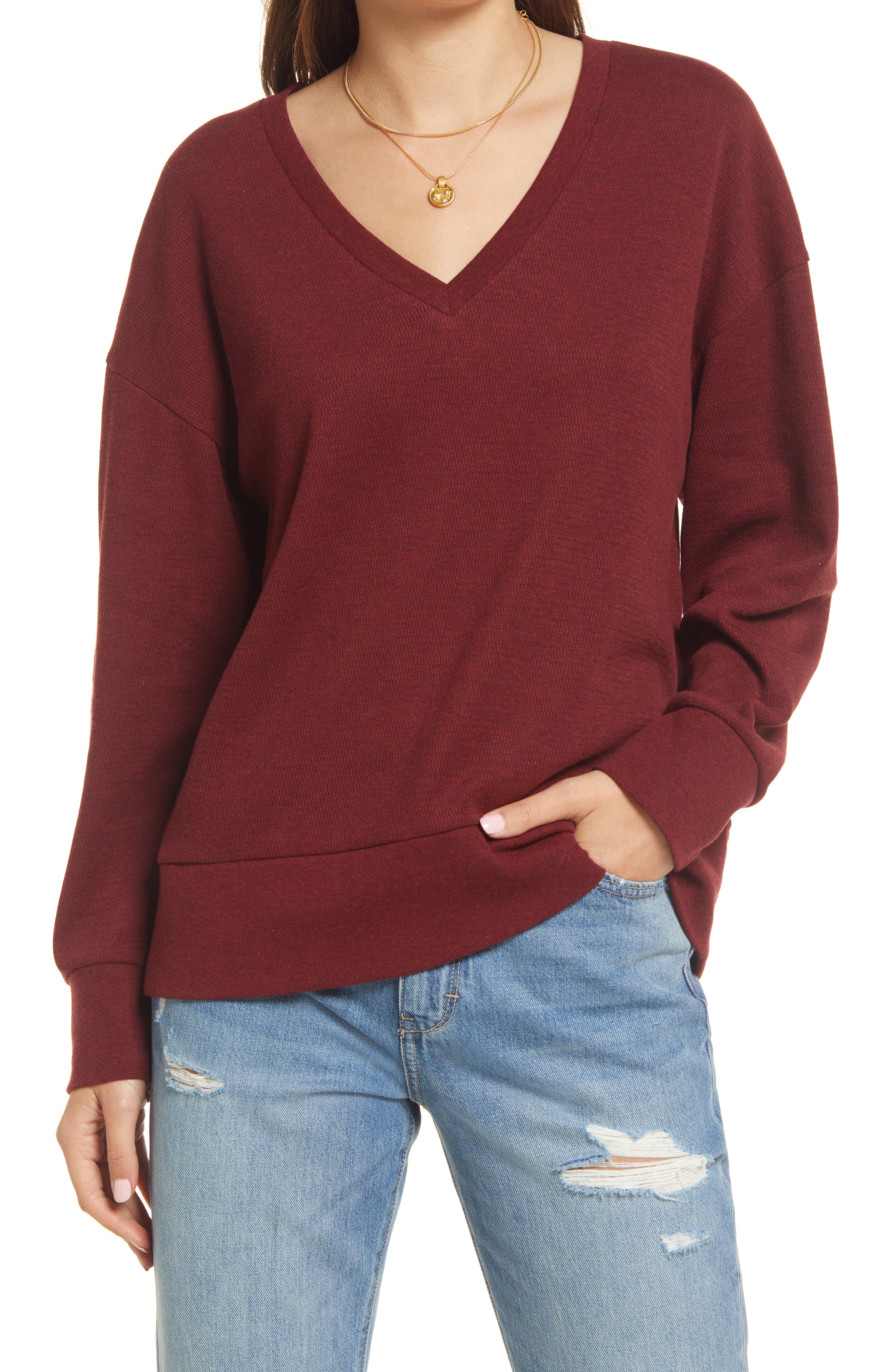 black and red sweater women's