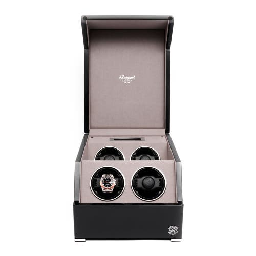 Shop Rapport London Perpetua Quad Watch Winder In Ebony