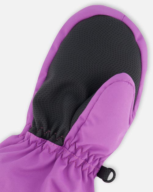 Shop Deux Par Deux Girl's Solid Mittens Purple In Amethyst Orchid