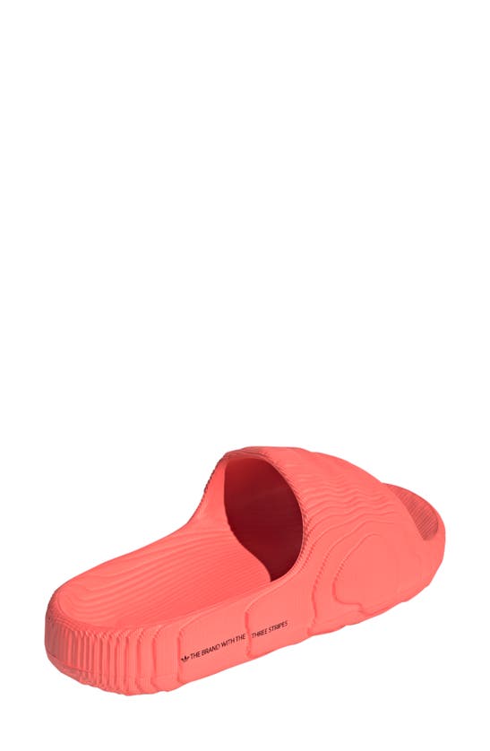 Shop Adidas Originals Adilette 22 Slide Sandal In Solar Red/ Black/ Solar Red
