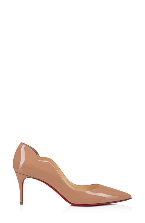 Shop Christian Louboutin Hot Chick Scallop Patent Leather Pump In Blush