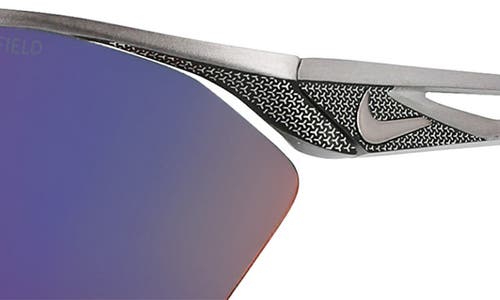 Shop Nike Stratus 76mm Rectangular Sunglasses In Brushed Gunmetal/field Tint