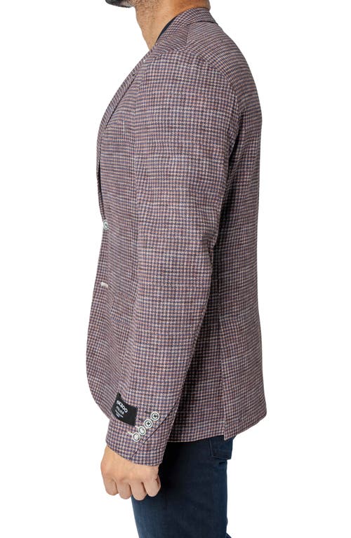 Shop Maceoo Descartes Houndstooth Sport Coat In Brown