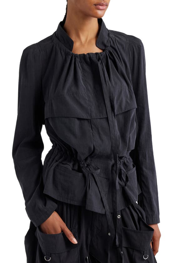 Shop Isabel Marant Nancy Drawstring Utility Jacket In Faded Black