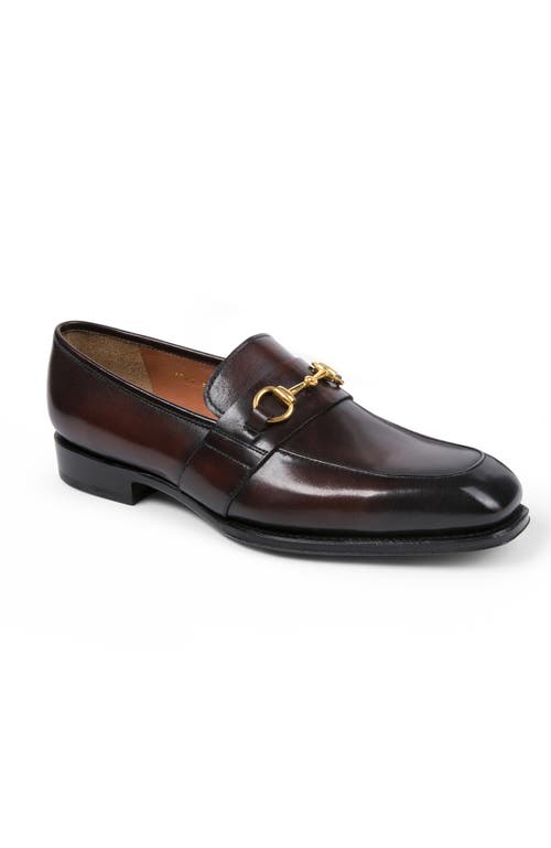 Shop Anthony Veer Verona Bit Loafer In Antique Dark Brown