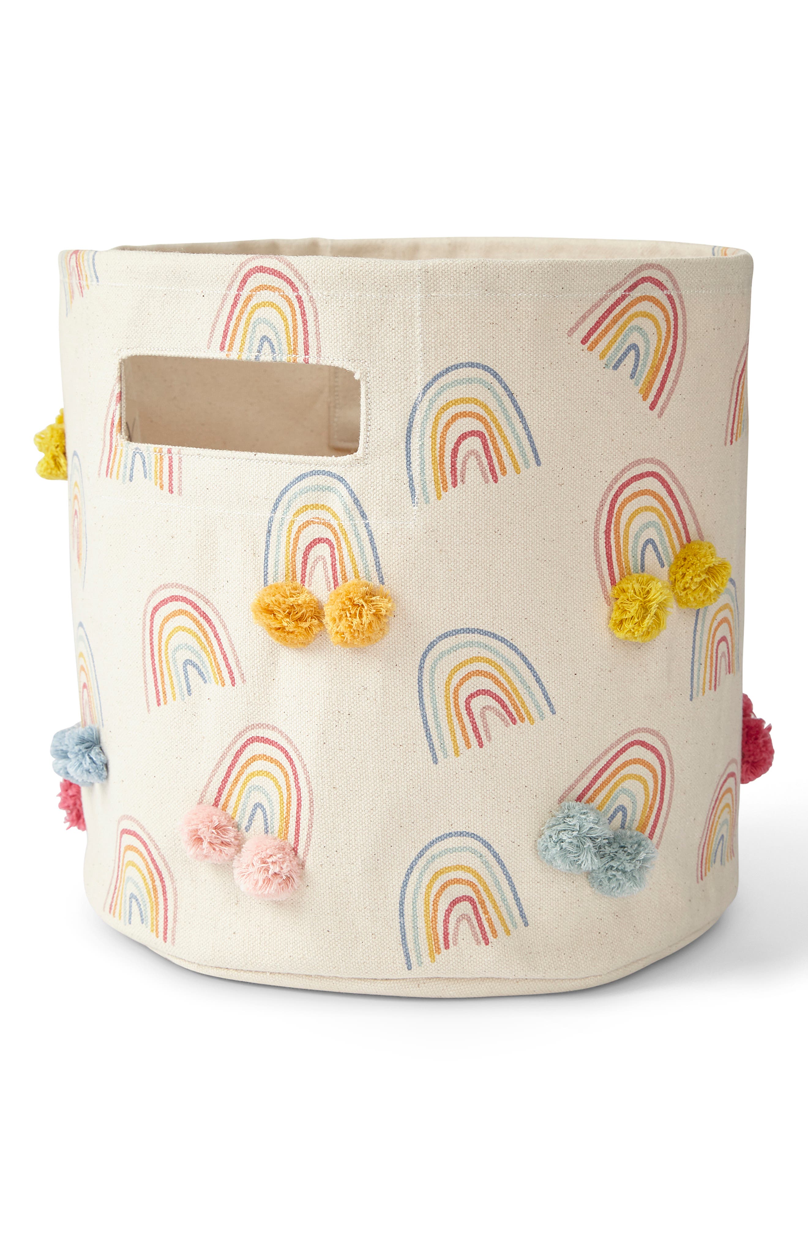 Pehr Rainbow Pompom Canvas Bin Nordstrom