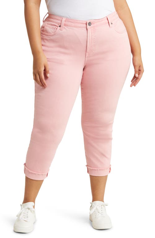 KUT from the Kloth Amy Frayed Crop Slim Straight Leg Jeans in Blossom