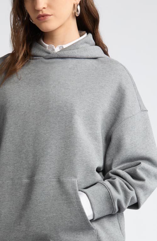 Shop Nordstrom Luxe Organic Cotton Hoodie In Grey Heather