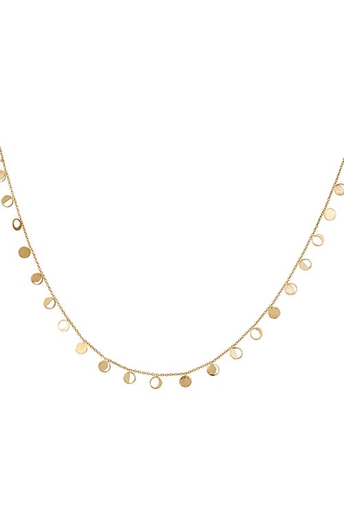 L'Atelier Nawbar Moon Circulation Charm Choker Necklace in Gold at Nordstrom, Size 16