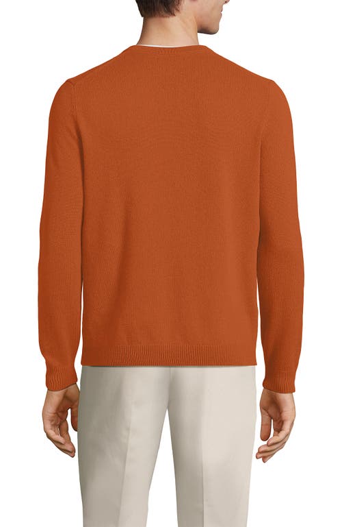 Shop Lands' End Fine Gauge Cashmere V-neck Sweater In Fresh Cinnamon