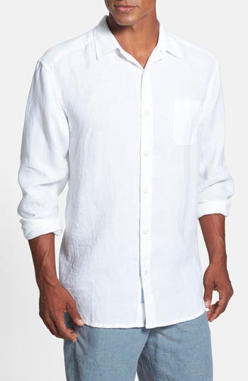 Tommy Bahama | Sea Glass Breezer Linen Long Sleeve Shirt Blue Yonder Med