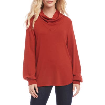 Karen Kane Cowl Neck Top, Red