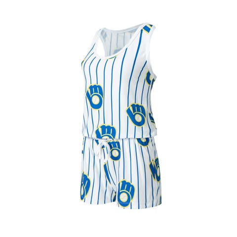 Concepts Sport New York Mets Reel Pinstripe Knit Sleeveless Nightshirt At  Nordstrom in Blue