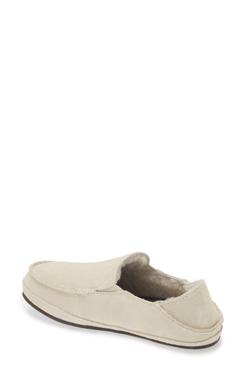 Olukai Nohea Nubuck Slipper In Bone/bone