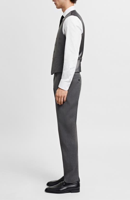 Shop Mango Slim Fit Heathered Grey Stretch Vest