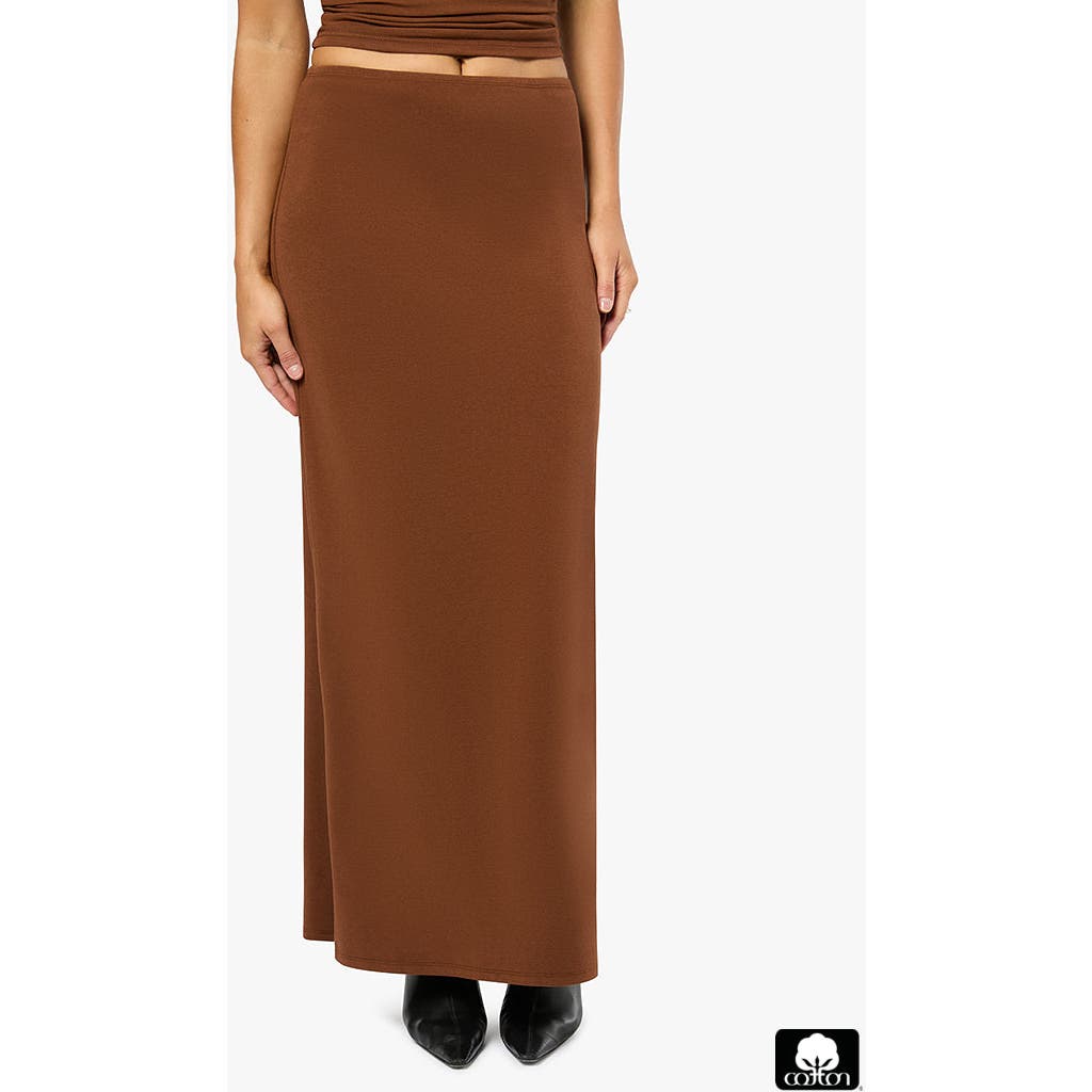 Weworewhat Pull On Midi Skirt In Saddle