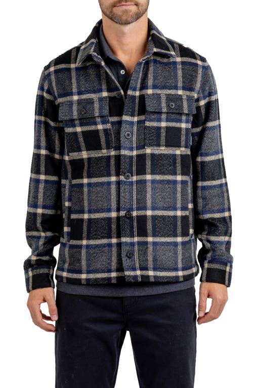 Rainforest Trailmaster Heavyweight Brushed Flannel Button-up Shirt In Grey Plaid