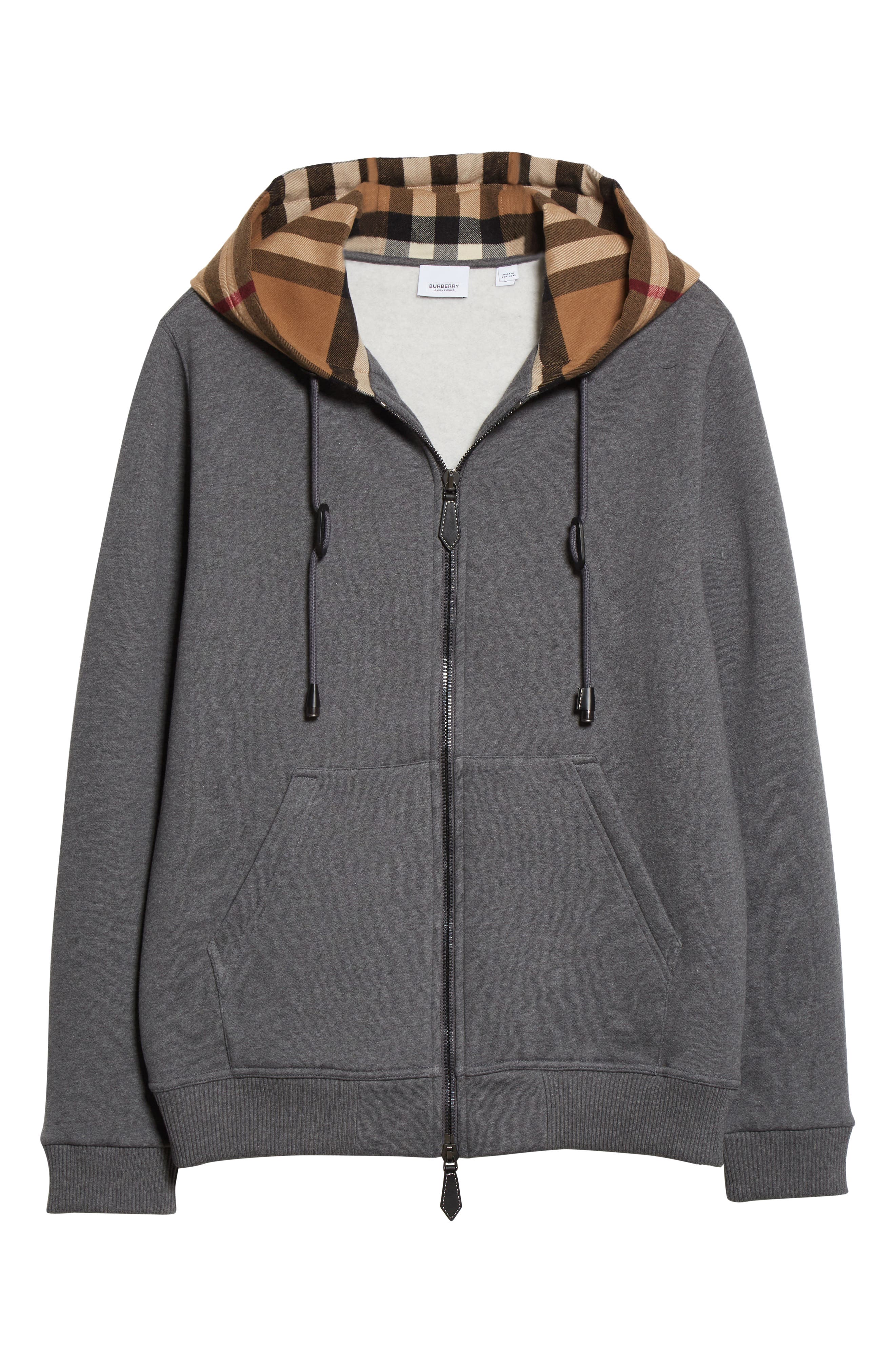 burberry melange zip hoodie