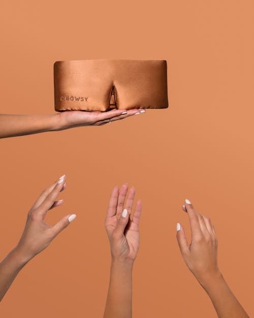 Drowsy Sleep Co . Silk Sleep Mask In Pumpkin Spice