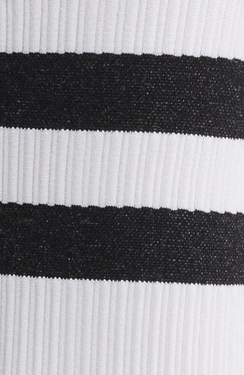 Shop Item M6 Ribbed Compression Crew Socks In White/black