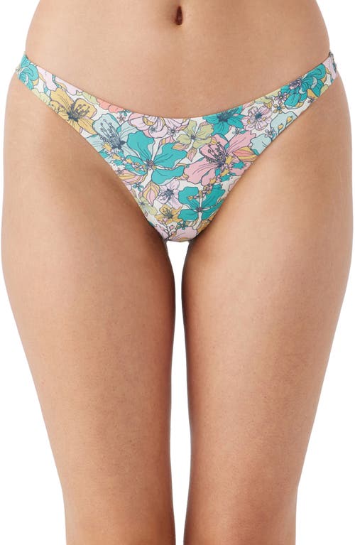 O'Neill Janis Floral Hermosa Bikini Bottoms Teal Multi Colored at Nordstrom,