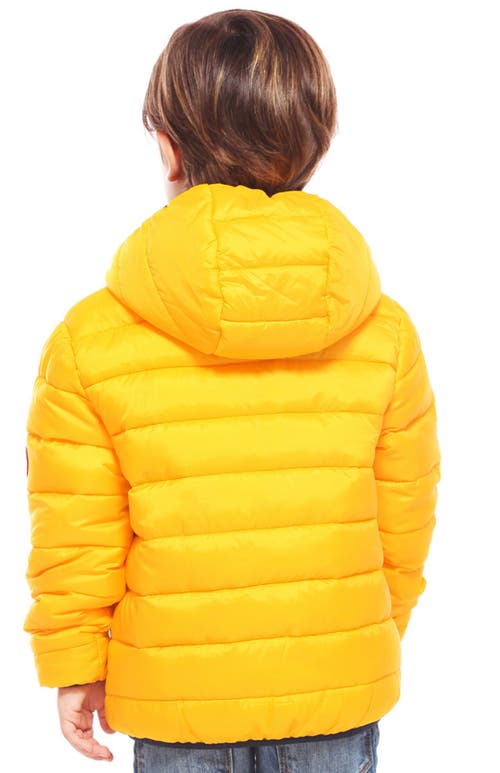 Rokka&rolla Kids' Reversible Lightweight Puffer Jacket In Spectra Yellow