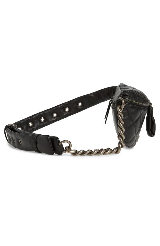 Kurt Geiger Small Brixton Quilt Belt Bag In Black