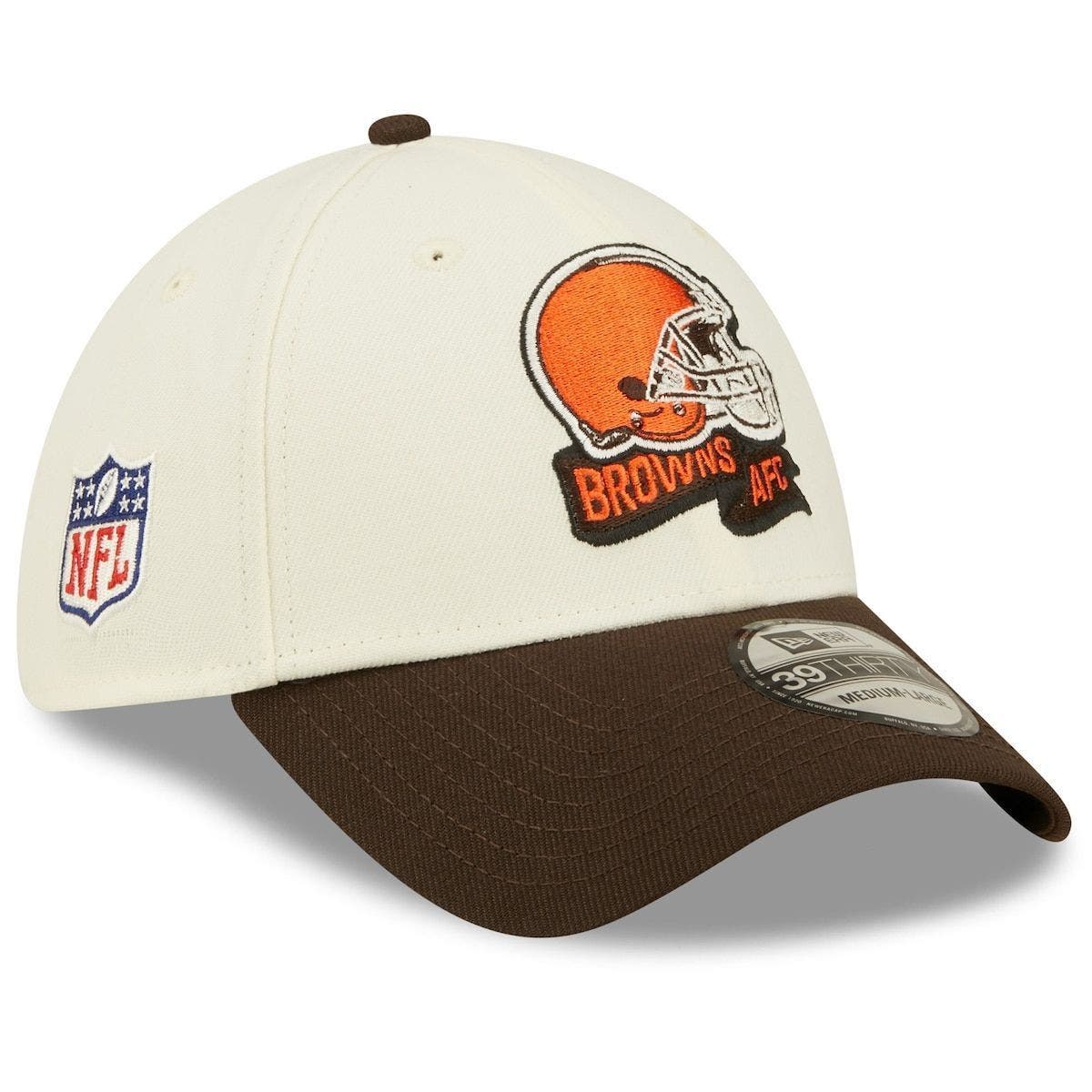 New Era Men's New Era Cream/Brown Cleveland Browns 2022 Sideline ...