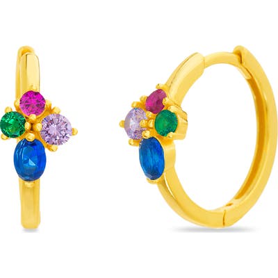 Lesa Michele Multicolor Hoop Earrings