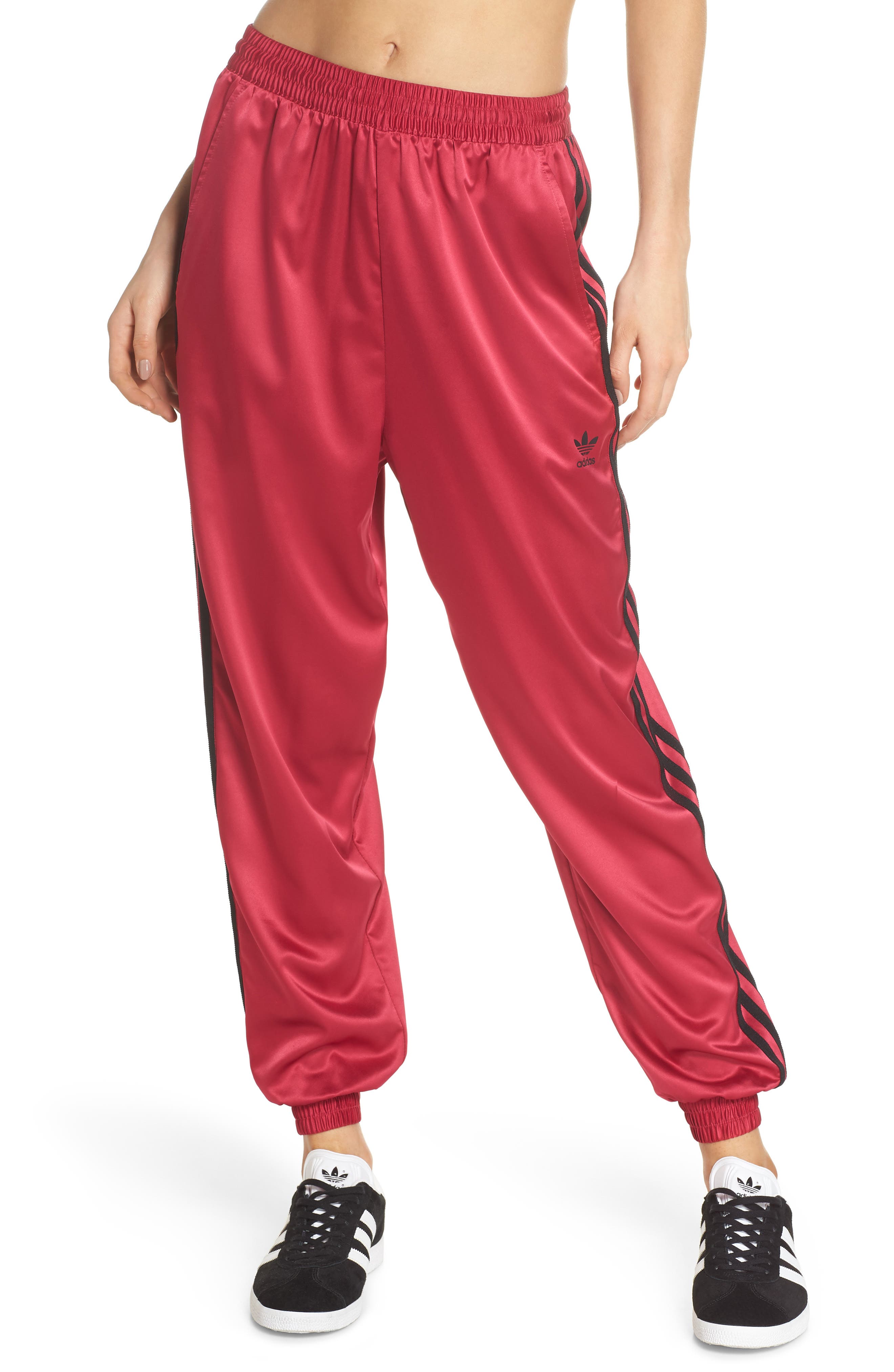 adidas satin track pants