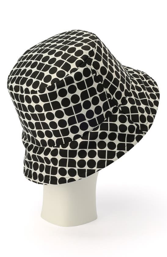Shop Kate Spade Noel Reversible Bucket Hat In Cream/ Black