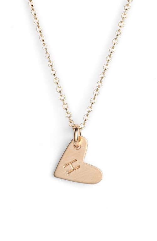 Nashelle 14k-gold Fill Initial Mini Heart Pendant Necklace