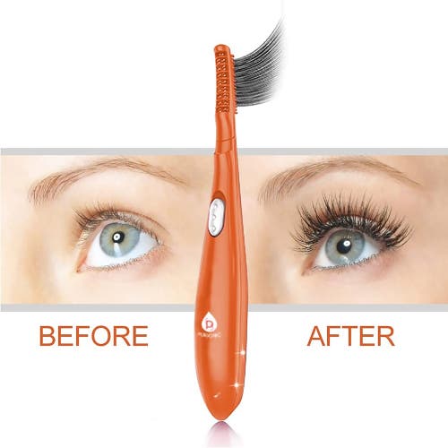 Pursonic Heated Eyelash Curler With Comb In Orange
