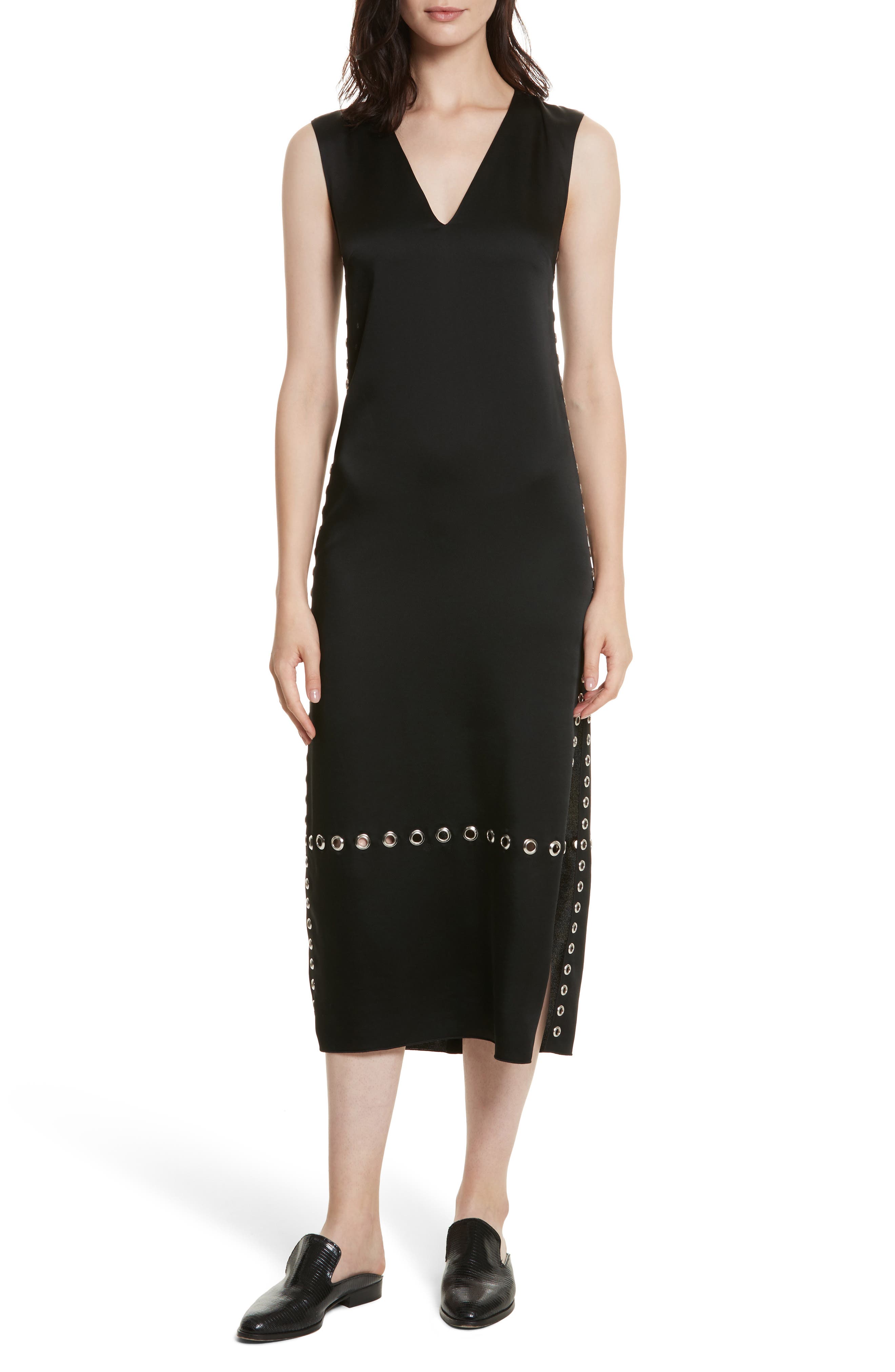 elizabeth plunge midi dress