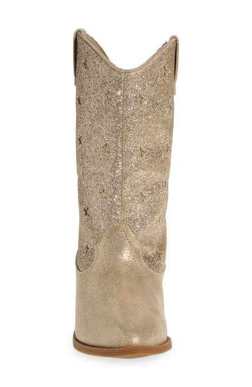 Shop Tucker + Tate Kids' Charli Cowboy Boot In Gold Glitter