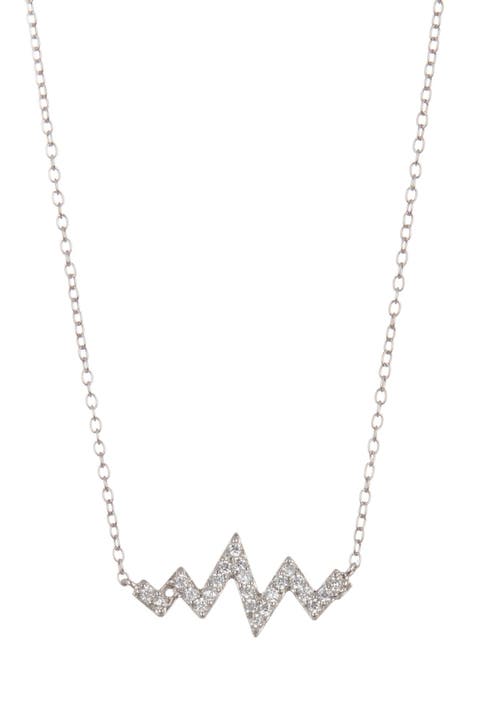 Swarovski Crystal Heartbeat Pendant Necklace