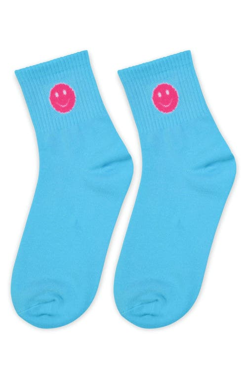 Iscream Kids' Happy Smiles Crew Socks in Blue Multi at Nordstrom