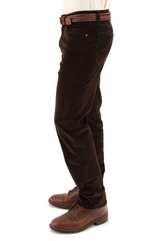 Shop Devil-dog Dungarees Stretch Corduroy Five Pocket Pants In Dark Roast