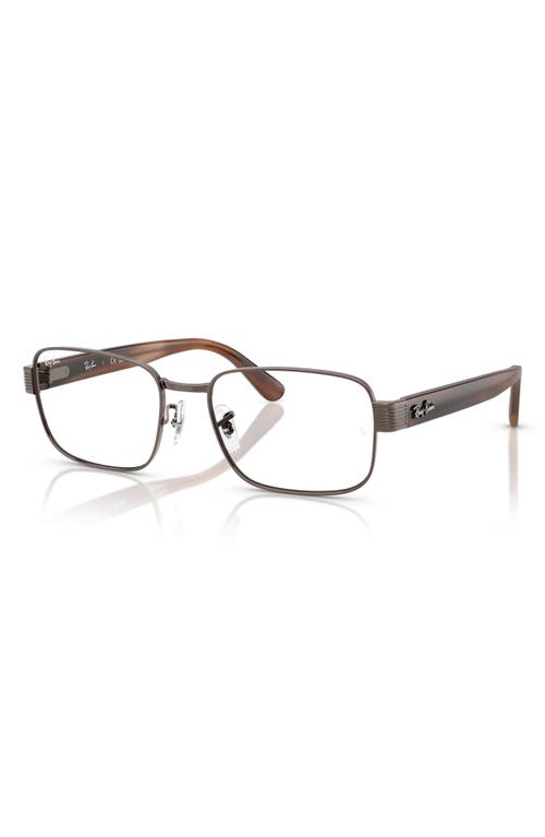 Ray Ban Ray-ban 54mm Pillow Optical Glasses In Copper