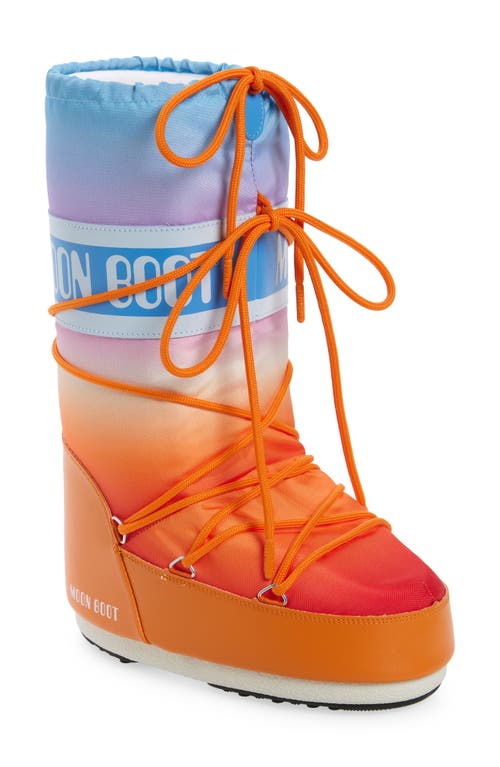 Shop Moon Boot ® Icon Sunrise Water Repellent Boot In Orange