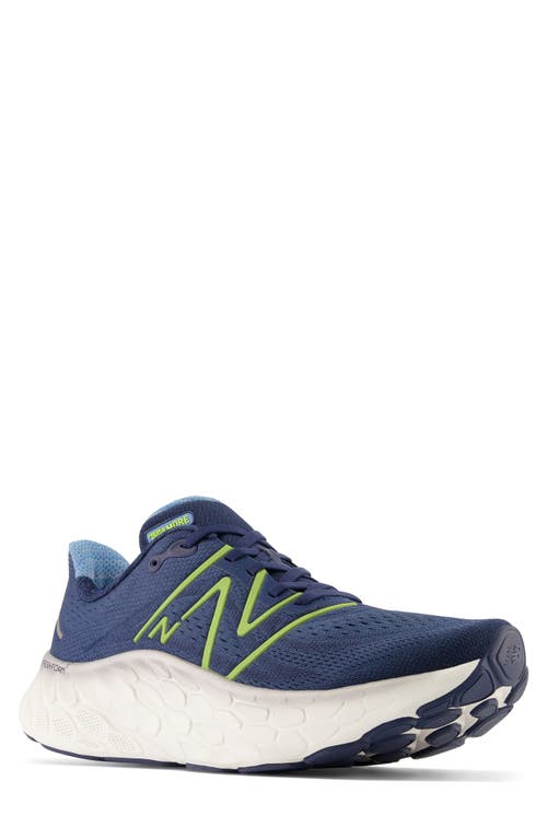New Balance Fresh Foam X More v4 Sneaker Nb Navy/Cosmic Pineapple at Nordstrom,