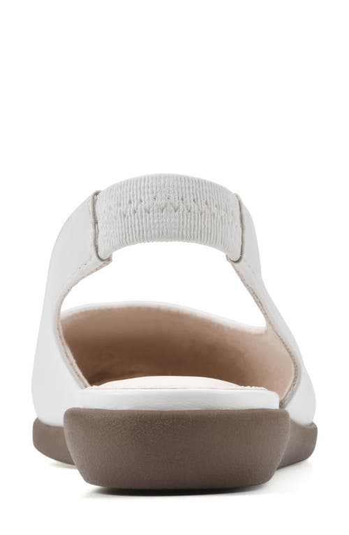 Shop Cliffs By White Mountain Memory Slingback Flat In White/smooth