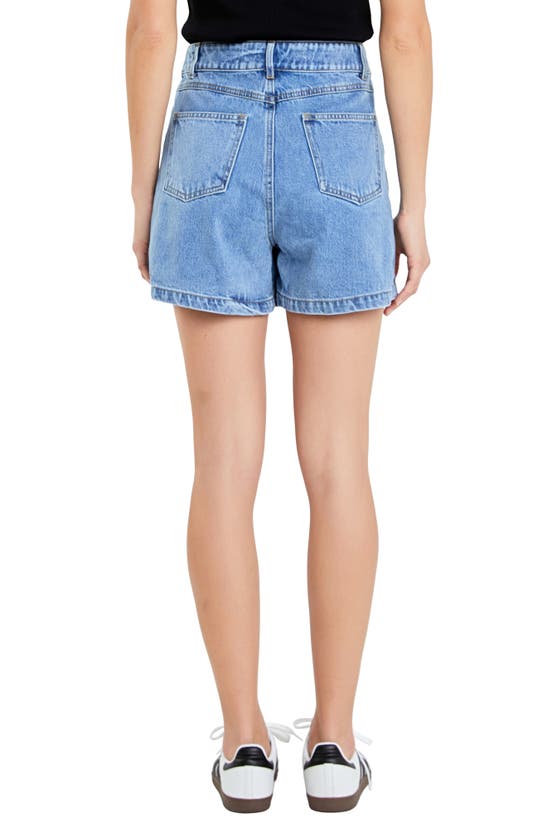 Shop Grey Lab High Waist Button Front Denim Skort