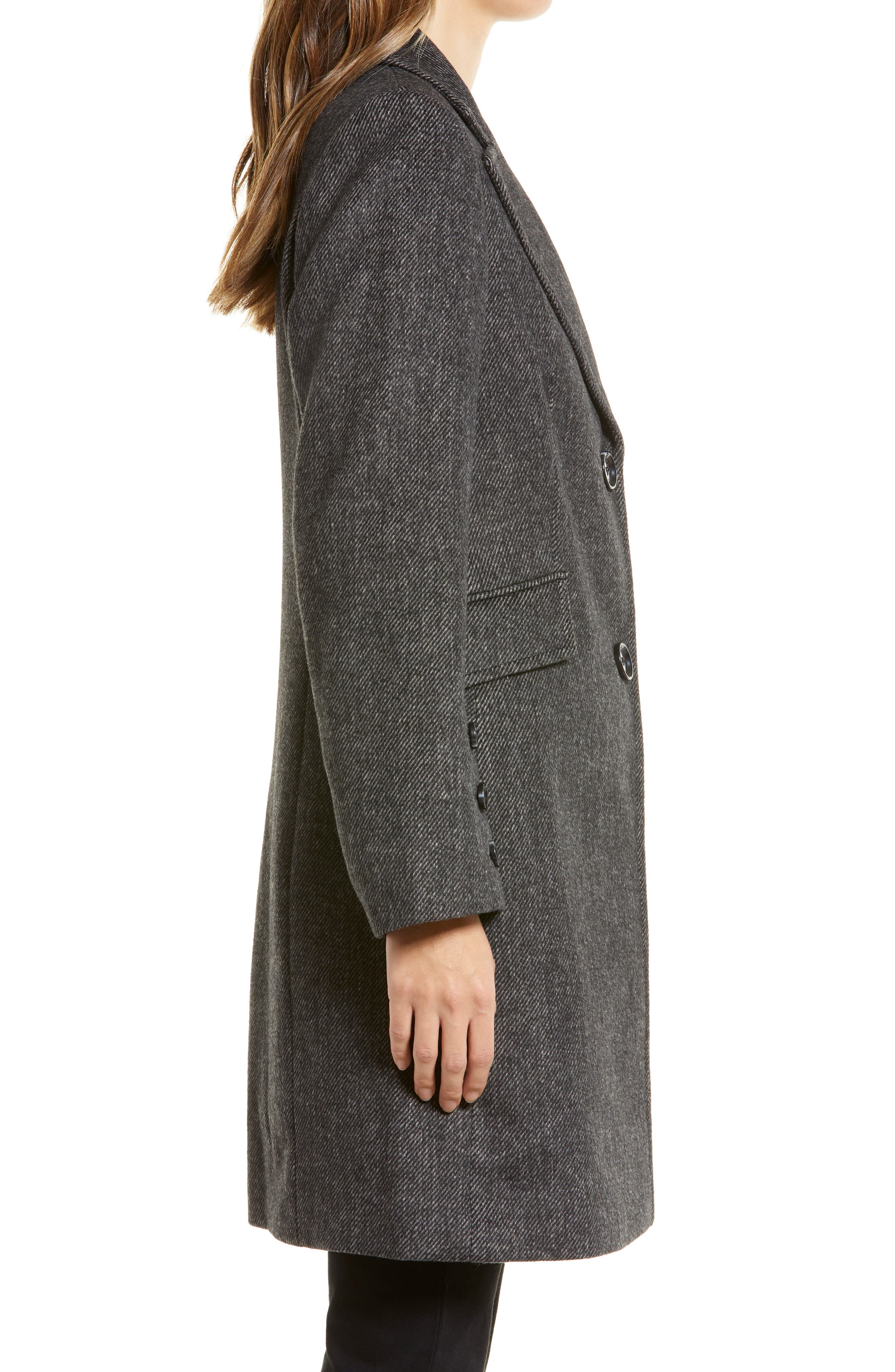 notched collar wool blend coat sam edelman