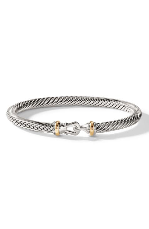 Cable Classic Buckle Bracelet with 18K Gold, 5mm