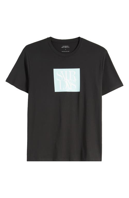 Saturdays Surf Nyc Saturdays Nyc Miller Block Cotton Graphic T-shirt In Black