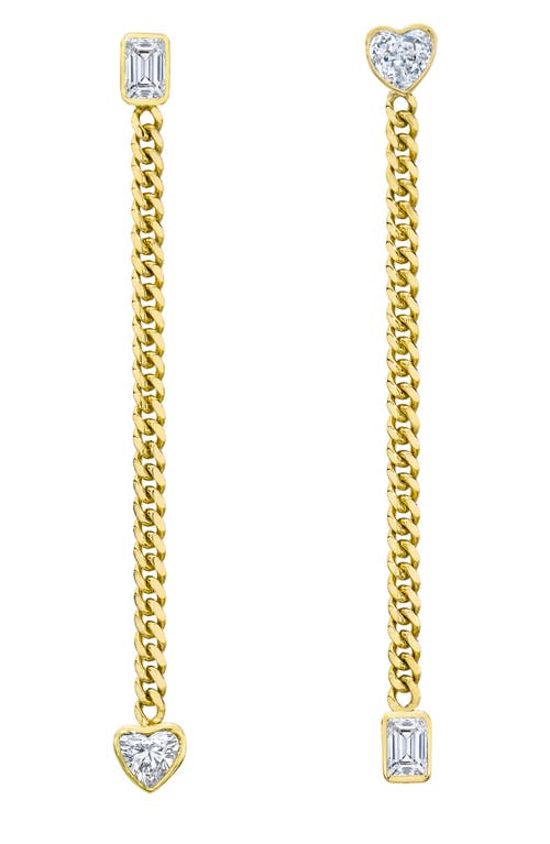 Icon Fancy Chain Diamond Mismatched Earrings in Yellow Gold/Diamond