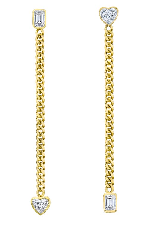 Mindi Mond Icon Fancy Chain Diamond Mismatched Earrings In Yellow Gold/diamond