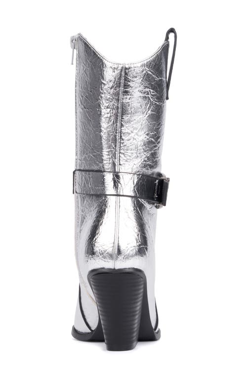 New York And Company Wesley Western Boot In Silver